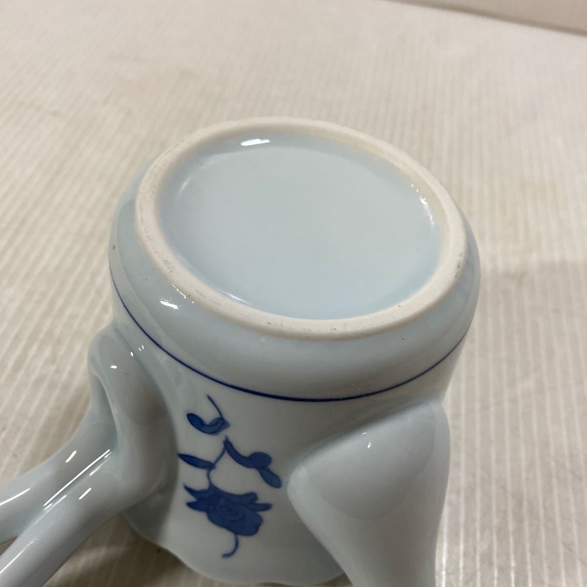 急須 きゅうす 陶器 横手 茶器 和風 ポット 花柄 レトロ 未使用長期保管品_画像7