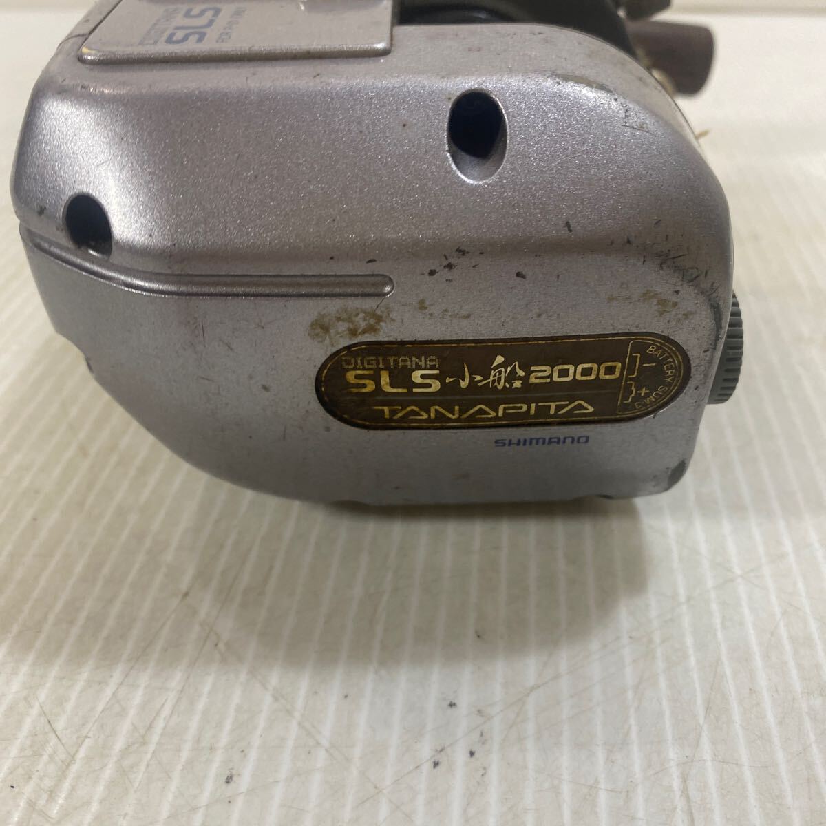 ジャンク SHIMANO シマノ SLS小船2000 TANAPITA 両軸リール 船用 カウンター付き レトロ 釣具 状態込み 中古_画像5