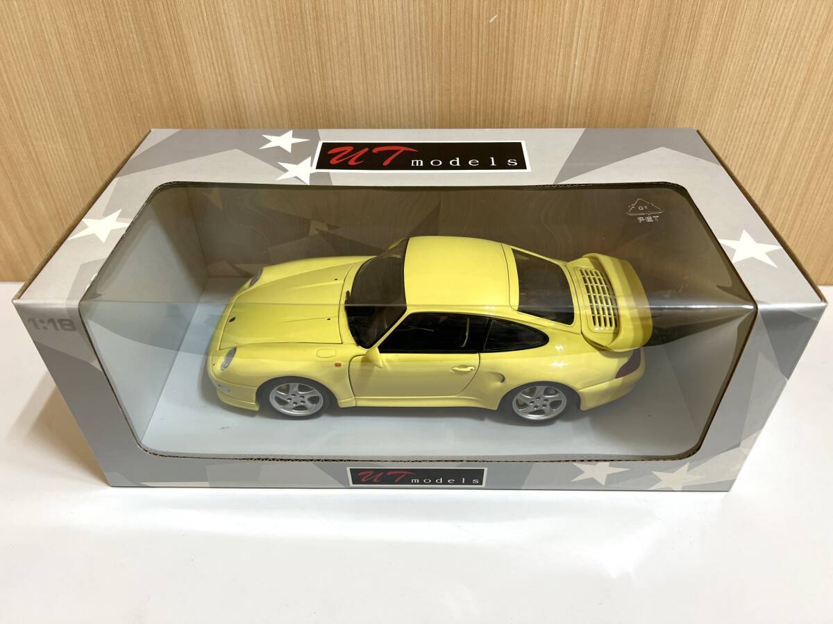 ☆【コレクター放出品】UT models 1/18 PORSCHE turbo S Yellow UTモデル ポルシェ ターボS イエロー 管GARR_画像1