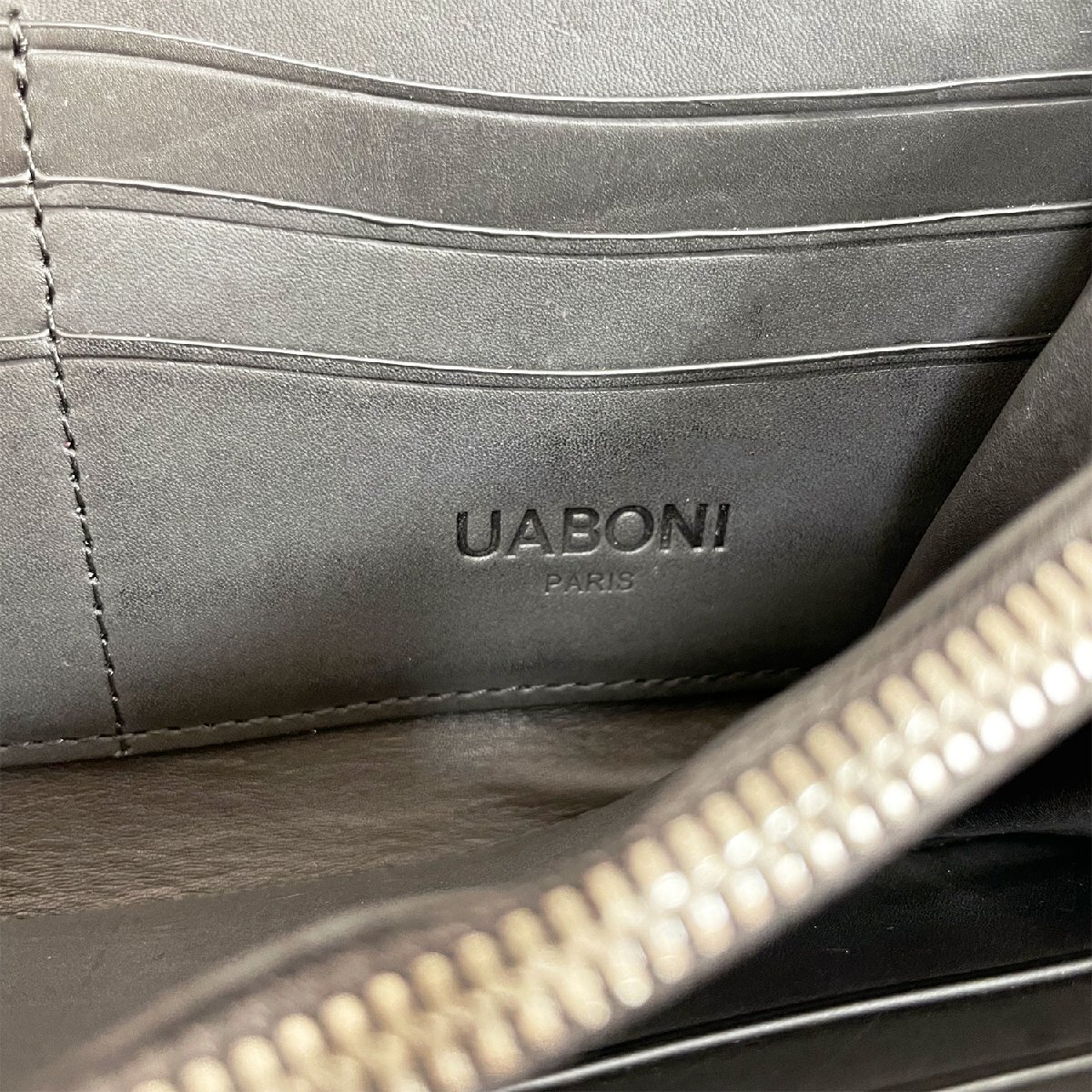 絶賛 限定EU製＆定価68万◆UABONI*最高級アリゲーター・ラウンドファスナー長財布◆手染め パティーヌ クロコ長財布 メンズウォレット_画像10