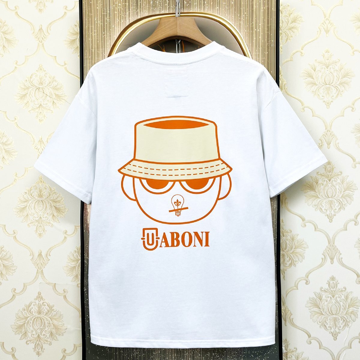 人気EU製＆定価2万◆UABONI*ユアボニ*半袖Tシャツ*フランス*パリ発◆コットン100％ 薄手 吸汗 通気 遊び心 可愛い カットソー 日常 XL/50_画像1