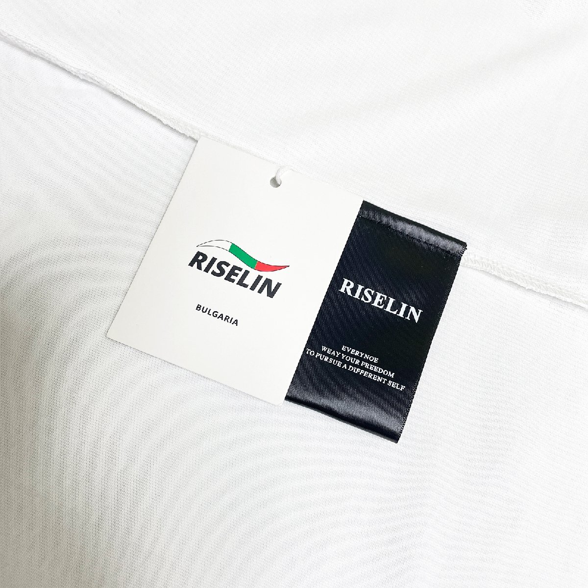 高級ヨーロッパ製※定価2万◆ブルガリア発※RISELIN 半袖Tシャツ コットン100％ 通気吸汗 快適 英字 お洒落 カットソー ストリート 日常 L_画像9