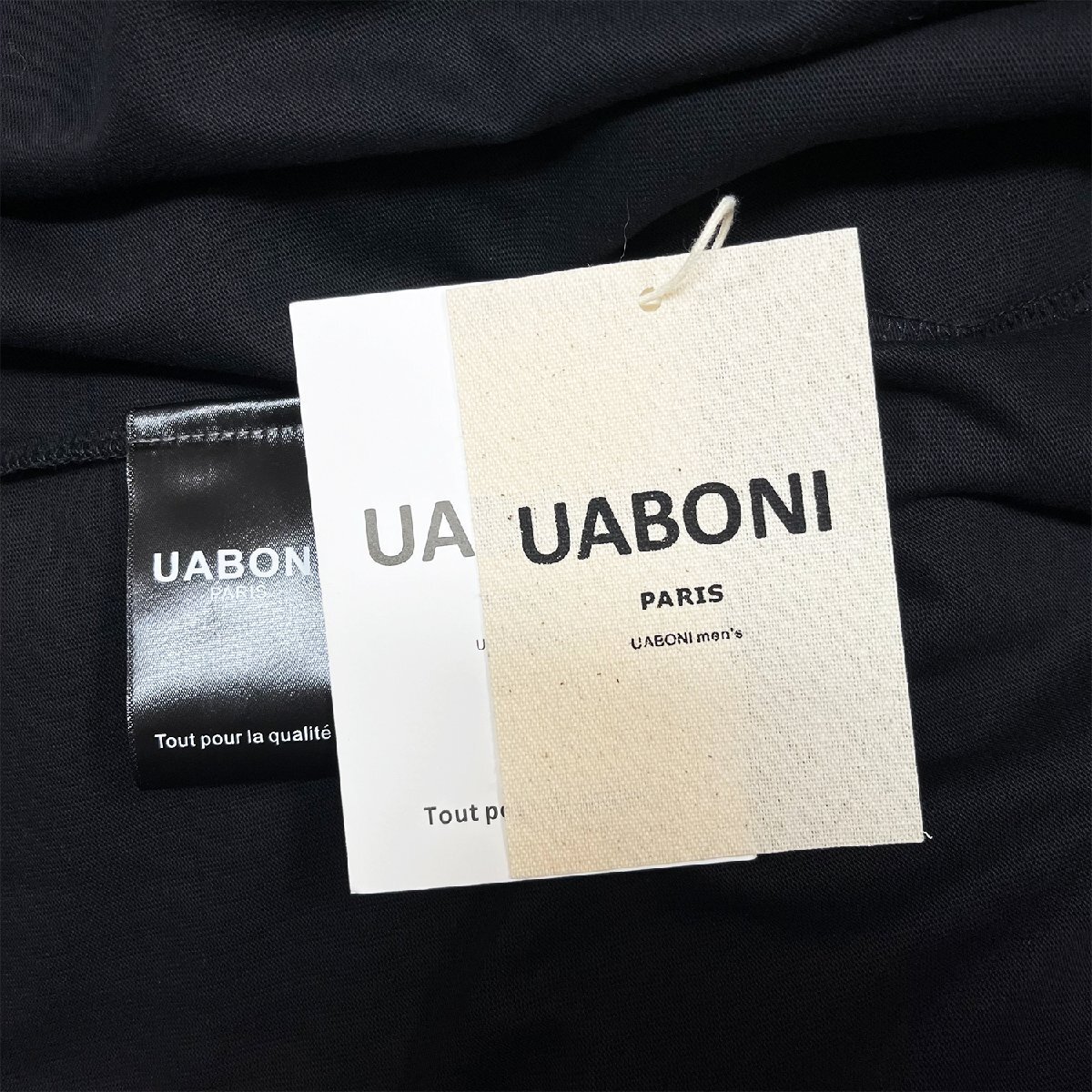 高級EU製＆定価2万◆UABONI*Paris*半袖Tシャツ*ユアボニ*パリ発◆コットン100％ 吸汗 快適 スウェット アメカジ 個性 日常着 L/48サイズ_画像9