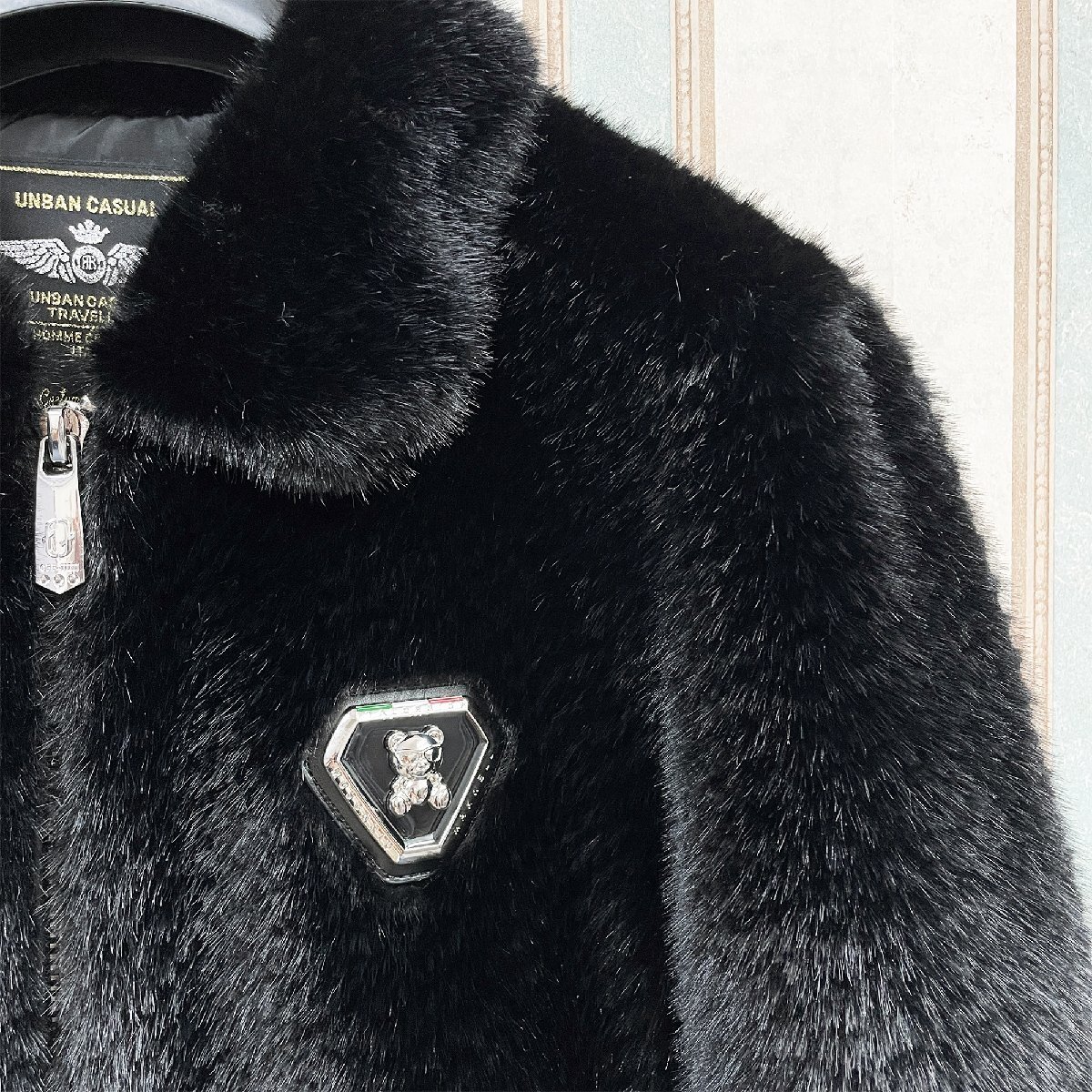  highest peak regular price 11 ten thousand FRANKLIN MUSK* America * New York departure gorgeous fur * mink * fur coat * ultimate ground protection against cold bear jacket genuine winter size 3