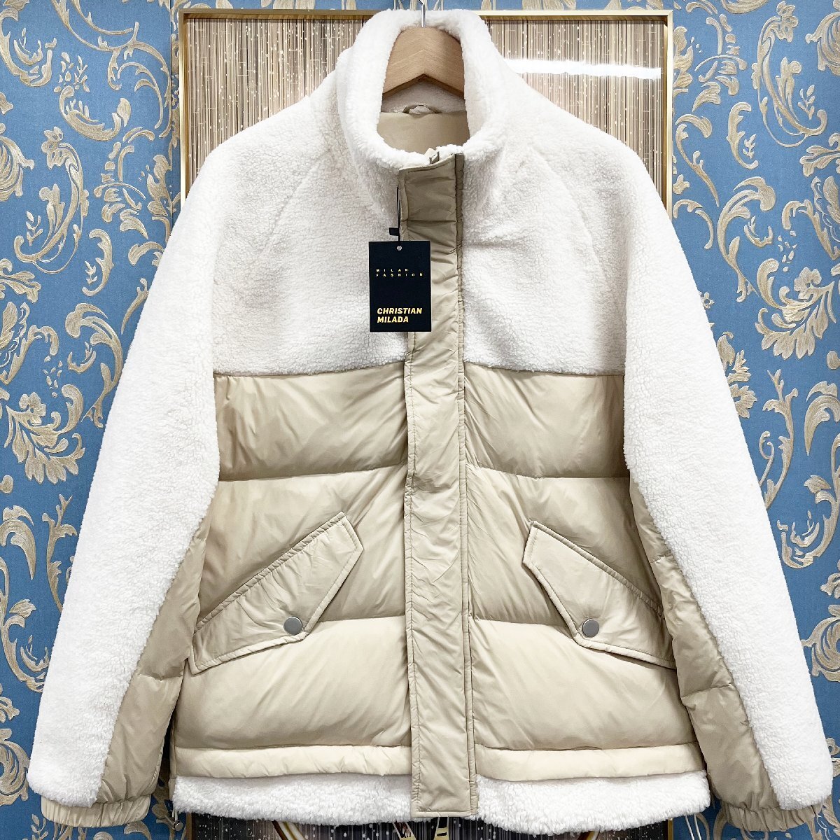  one sheets limitation regular price 7 ten thousand *christian milada* milano departure * gorgeous cashmere * Duck down jacket * protection against cold light weight soft boa switch largish man and woman use 36