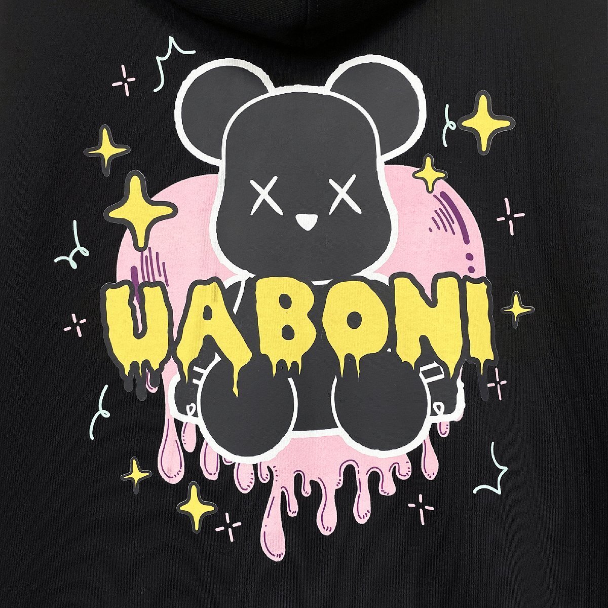 個性EU製＆定価4万◆UABONI*Paris*パーカー*ユアボニ*パリ発◆コットン100％ 高級 ソフト クマ スウェット 可愛い トレーナー 男女兼用 M_画像6