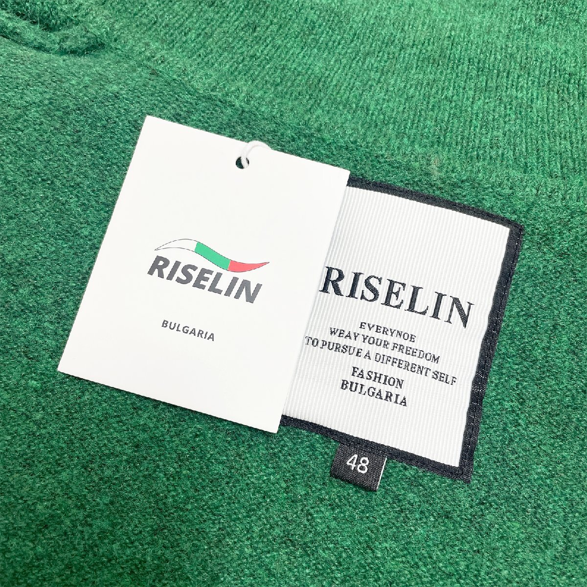 上級ヨーロッパ製※定価5万◆ブルガリア発※RISELIN セーター ニット カーディガン ジャケット ウール混 ソフト 暖かい 柔らかい 女 L/48_画像10