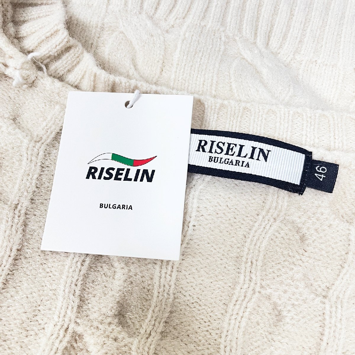 高級ヨーロッパ製※定価5万◆ブルガリア発※RISELIN カーディガン ケーブル編み 防寒 ハートボタン 可愛い キレイめ ニット レディース M_画像9