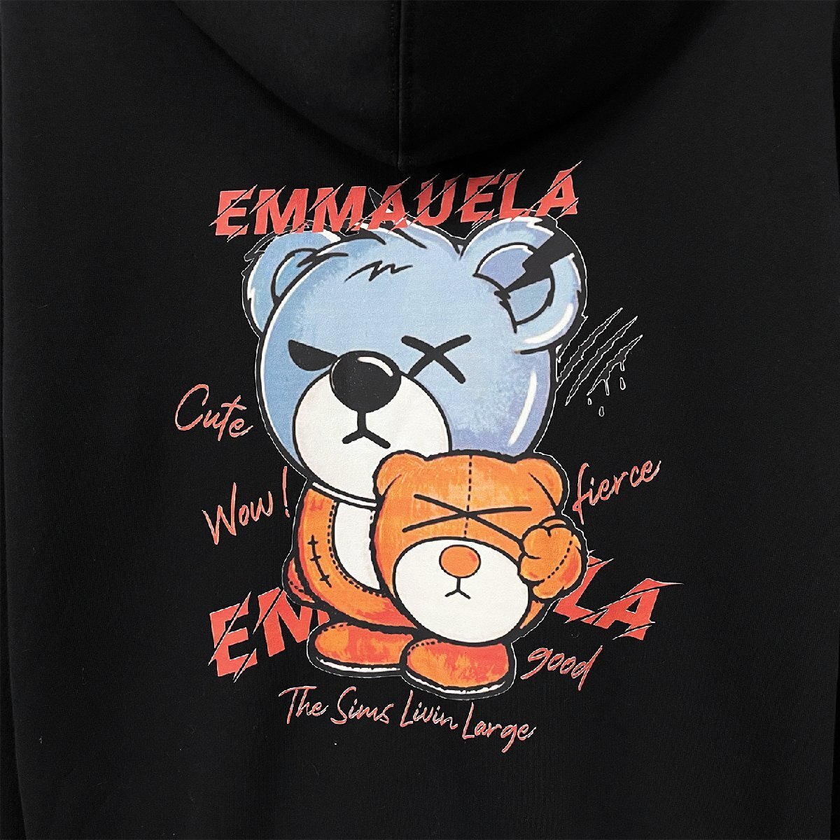 個性・パーカー 定価4万◆Emmauela・イタリア・ミラノ発◆コットン100％ 通気吸汗 クマ 可愛い スポーティ スウェット 男女兼用 XL/50_画像6