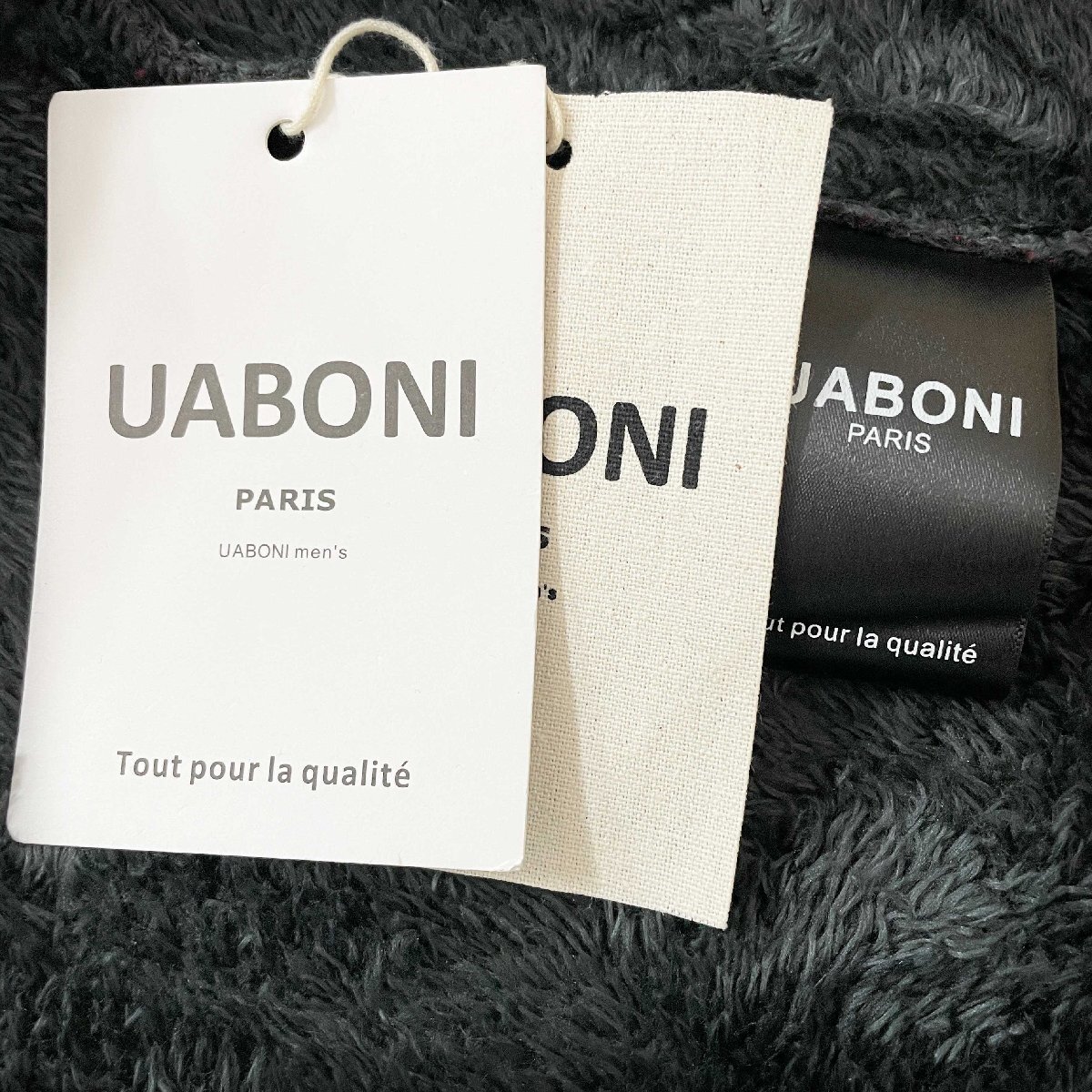 一枚限定EU製&定価5万◆UABONI*Paris*ジャケット*ユアボニ*パリ発◆ウール/コットン混 裏起毛 軽量 柔らかい 防寒 フード付き ブルゾン 2XL_画像10