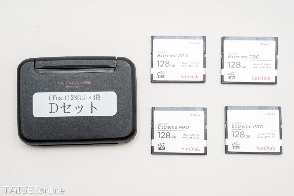 サンディスク エクストリームプロ CFast2.0 128GB SanDisk Extreme Pro SanDisk CFast2.0 128GB ４枚（D)セット 中古品 　24022113_画像1