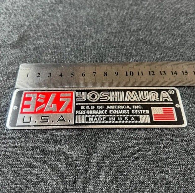 ヨシムラ YOSHIMURA USA 耐熱アルミステッカー1枚 ■複数注文割引■2枚で999円です。