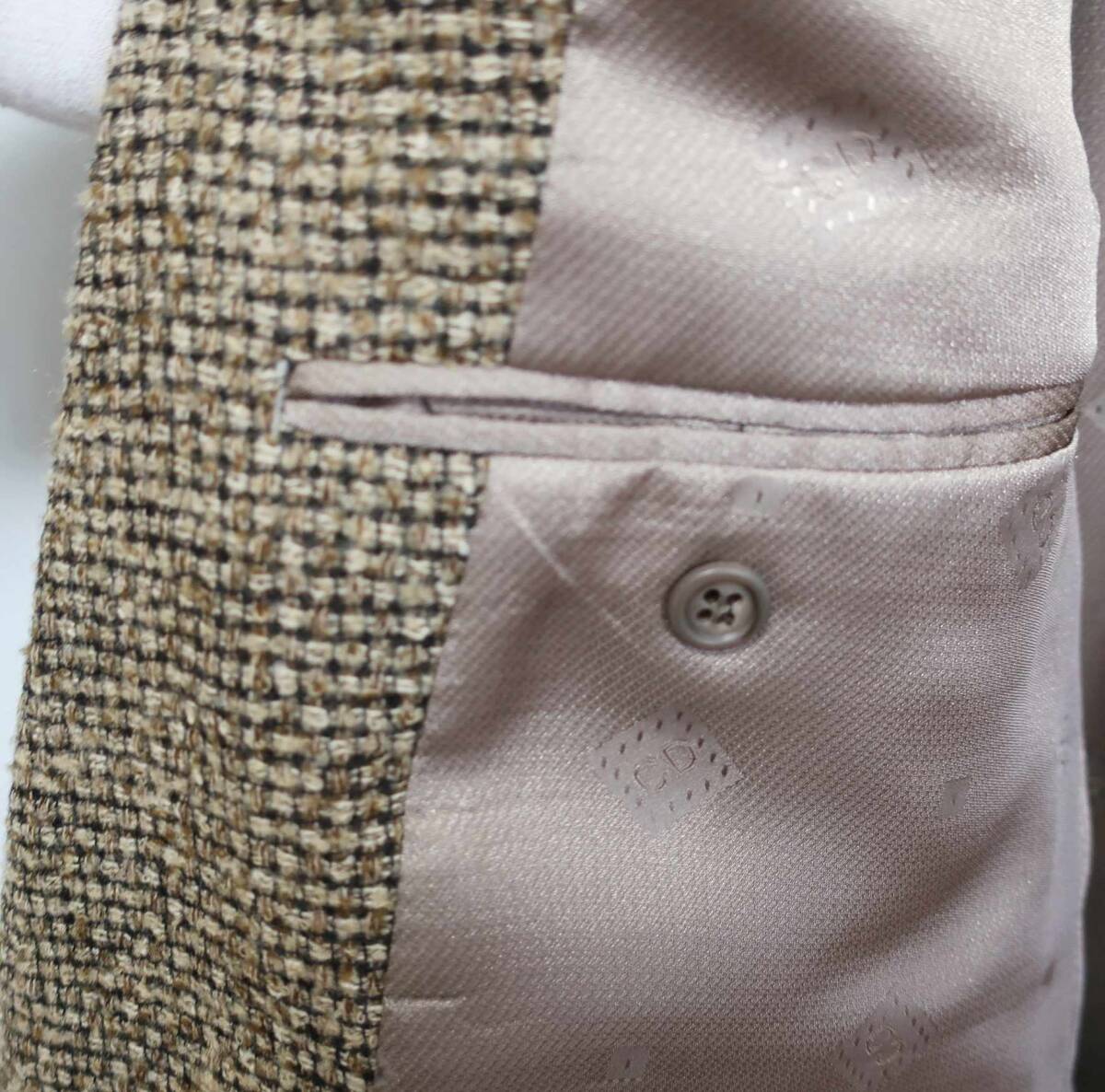 正規品 クリスチャンディオール テーラードジャケット ツイード Christian Dior Authentic Mint Tailored jacket_画像6