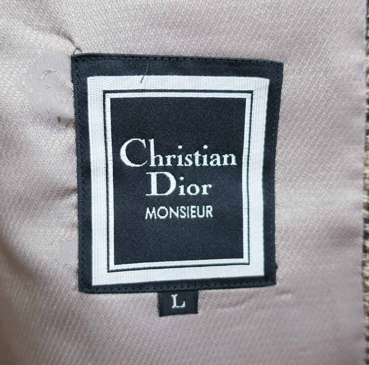 正規品 クリスチャンディオール テーラードジャケット ツイード Christian Dior Authentic Mint Tailored jacket_画像3
