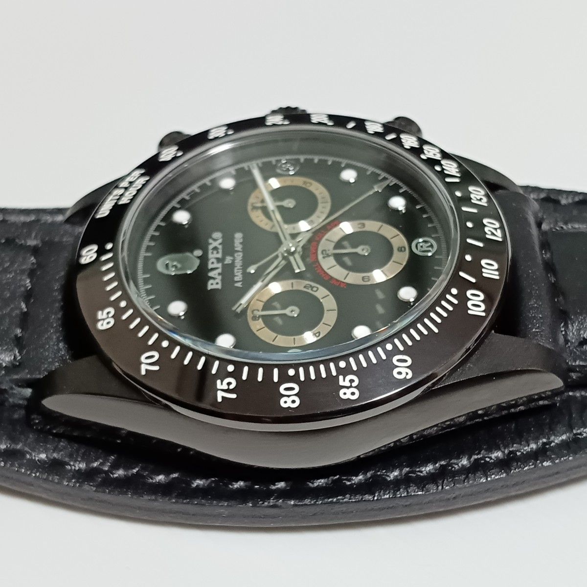 BAPEX エイプ 時計 ベイペックス  BATHING APE デイトナ型　腕時計 クロノグラフ JAPAN 自動巻き　ミヨタ