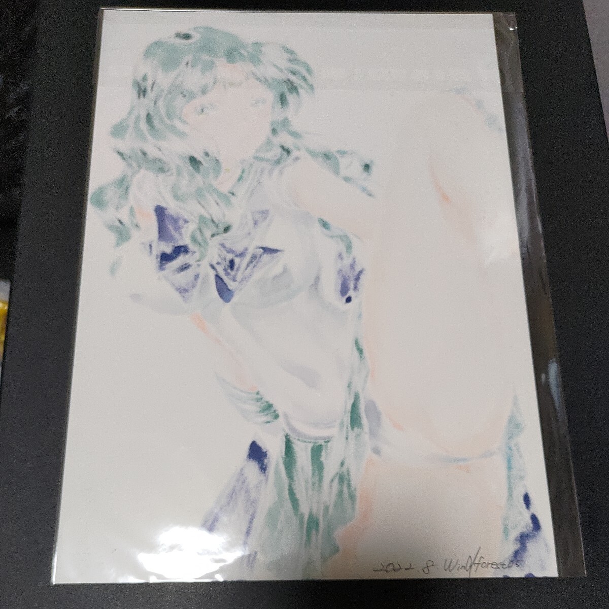  hand-drawn illustrations Pretty Soldier Sailor Moon sailor Neptune A4 size 