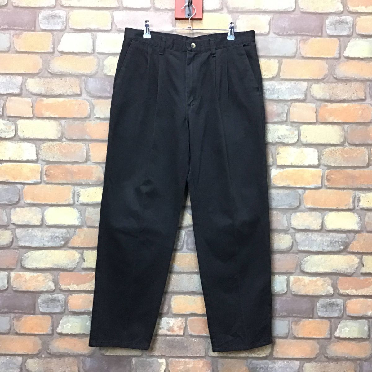 BP2-772★W84センチ位★メキシコ製★良品★【LEGENDARY GOLD KHAKIS】2タック ワークパンツ【W34 メンズ L】濃茶 古着 アウトドア アメカジ_画像3