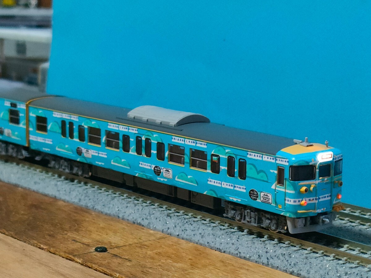 グリーンマックス 50681 JR115系1000番台 SETOUCHI TRAIN 増結3両編成セット （動力なし）TN化パーツ取付け済み スリーブなし車輌は美車 の画像8