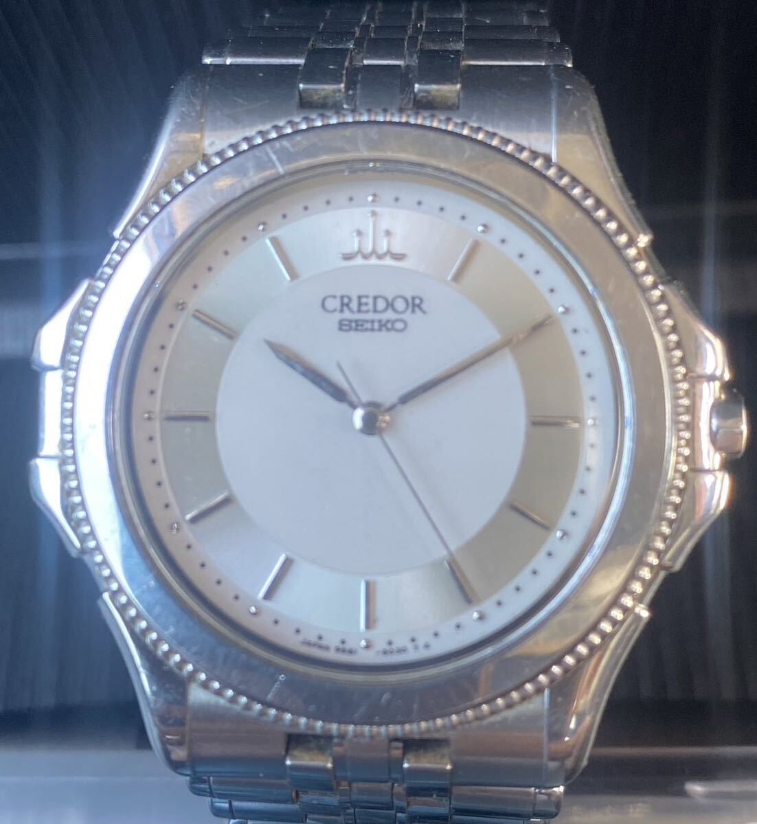 1円スタート SEIKO CREDOR 18KT BEZEL 9581-6040 セイコー クレドール メンズ 腕時計 クォーツ QZ _画像2