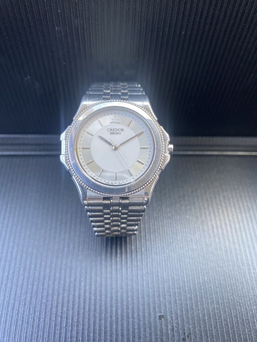 1円スタート SEIKO CREDOR 18KT BEZEL 9581-6040 セイコー クレドール メンズ 腕時計 クォーツ QZ _画像1