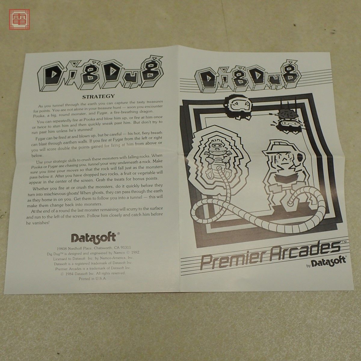 Apple IIシリーズ 5インチFD ディグダグ DIGDUG 箱説付【PP_画像4