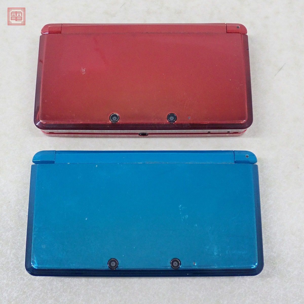 ニンテンドー 3DS 本体 CTR-001 フレアレッド/アクアブルー まとめて 2台セット 任天堂 Nintendo ジャンク パーツ取りにどうぞ【10_画像1