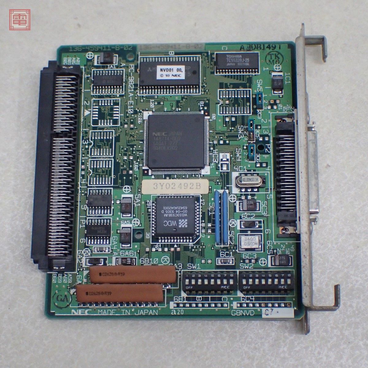 NEC PC-9800シリーズ SCSIインターフェースボード PC-9821A-E10 日本電気 箱説FD付 動作未確認【20_画像2