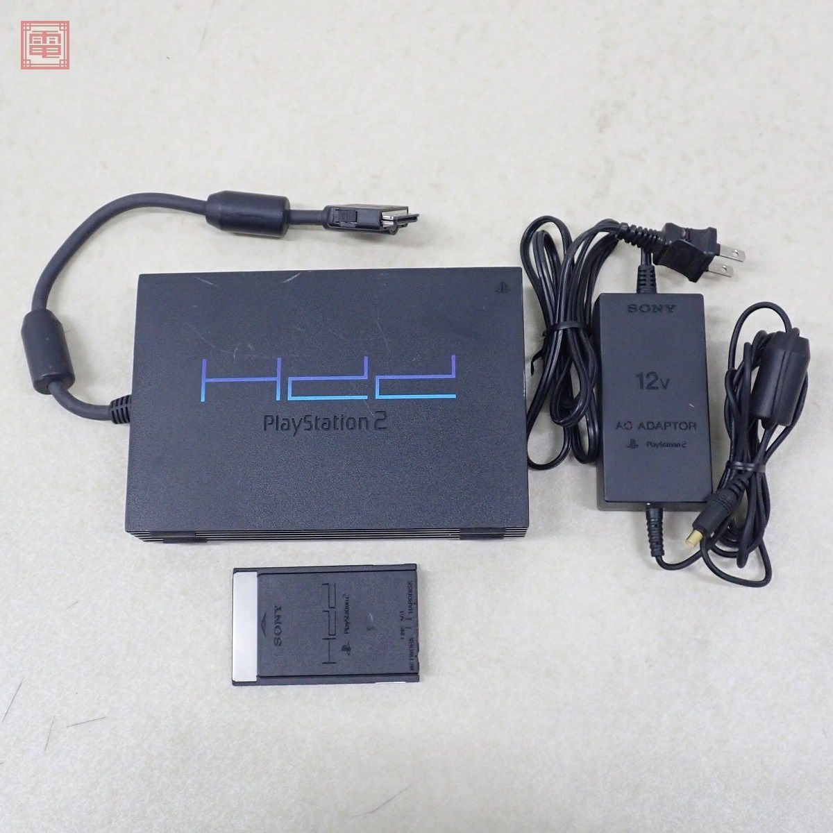 PS2 プレステ2 外付けハードディスクドライブ SCPH-20400 HDD40GB DoD消去済 ソニー SONY AC/ネットワークアダプタ付 動作未確認【10_画像1