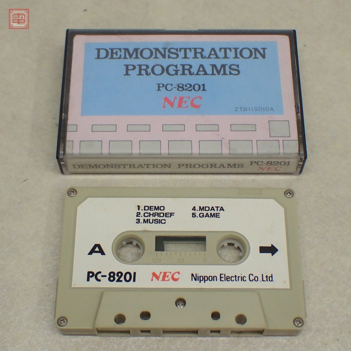 PC-8201 デモンストレーションプログラムテープ/DEMONSTRATION PROGRAMS NEC 日本電気 ケース付 音声のみ確認【PP_画像1