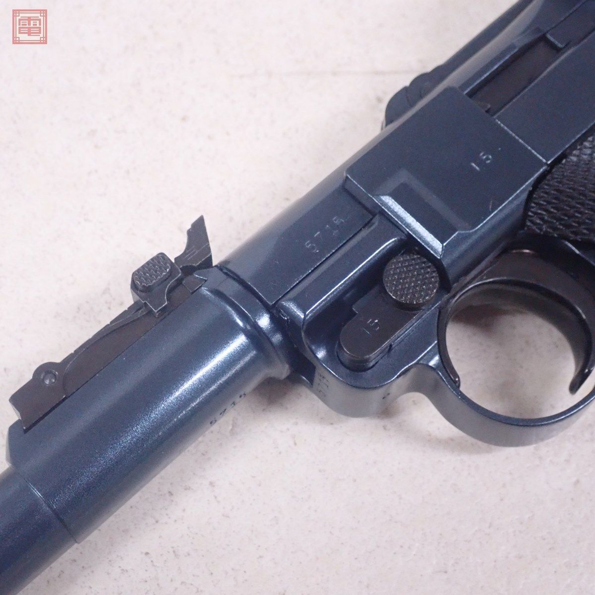 タナカ ガスブロ ルガー P-08 RUGER P08 8インチ HW キャロムショット ブルースチール塗装 ヘビーウェイト ブローバック GBB 現状品【20_画像6