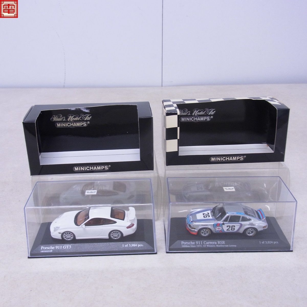 PMA 1/43 ポルシェ 911 GT3 2003/911 カレラ RSR 1973 1000km ディジョンGT 優勝 計2台セット ミニチャンプス MINICHAMPS Porsche【10_画像1