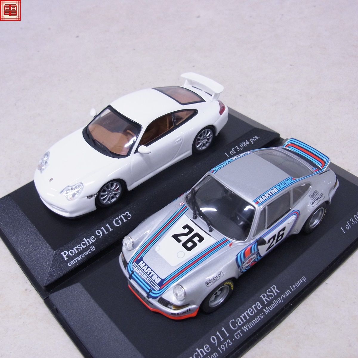 PMA 1/43 ポルシェ 911 GT3 2003/911 カレラ RSR 1973 1000km ディジョンGT 優勝 計2台セット ミニチャンプス MINICHAMPS Porsche【10_画像3