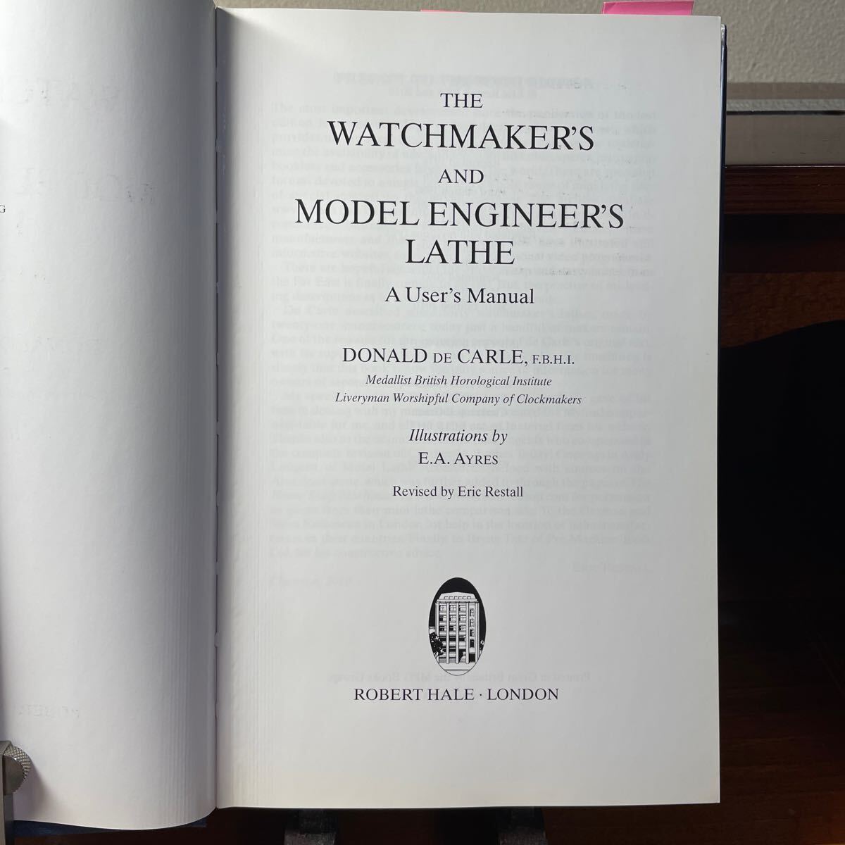 The watchmaker's and model engineer's lathe A User's maoual 英文 洋書 の画像3