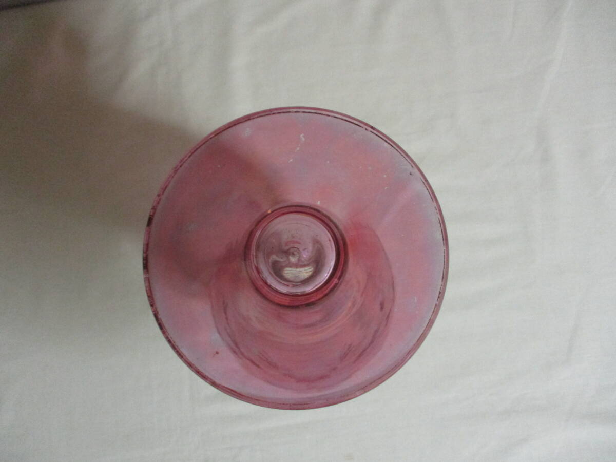 ガラス製の花瓶（Chamois 「シャモイ」、MADE IN ROMANIA「 ルーマニア製」） ： 花器・花生け・ガラス工芸品・インテリア　_画像6