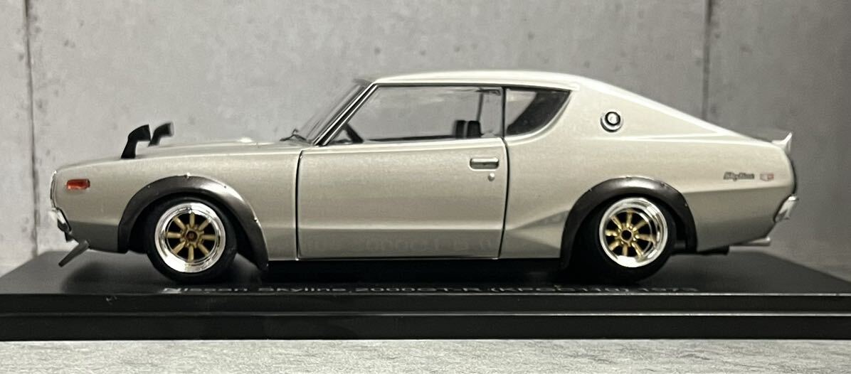 アシェット 国産名車 1/24 日産 スカイライン 2000 GT-R ケンメリ カスタム 旧車 ミニカー 深リム ワタナベ_画像10