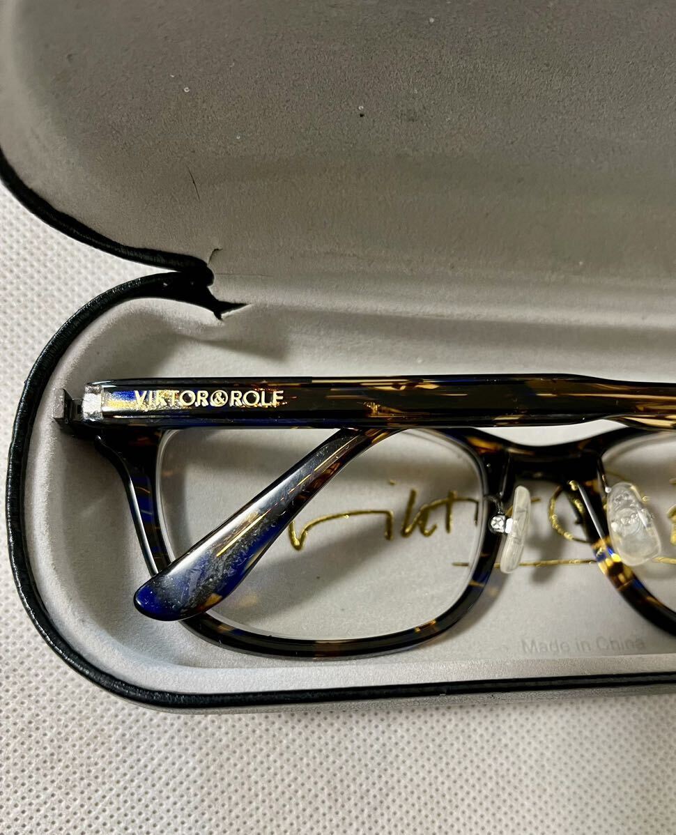 VIKTOR&ROLFmeido in France tortoise shell style frame glasses 70-0118 super-discount one jpy start 