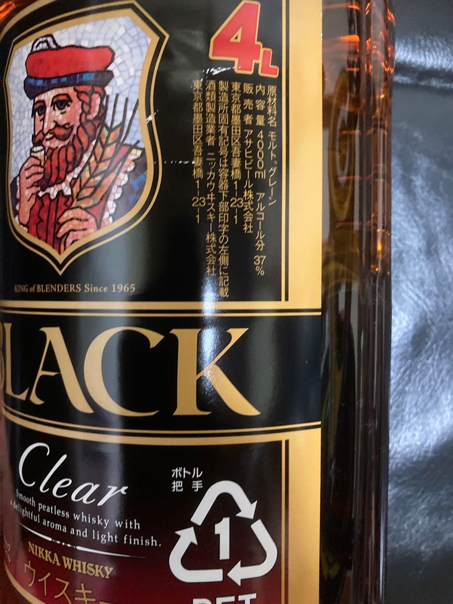 ブラックニッカ 4L ペットボトル 37度 大容量 業務用