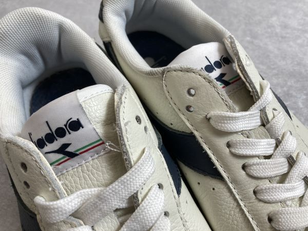 diadora◆GAME L LOW レザー スニーカー ホワイト ネイビー◆ディアドラ◆23.5㎝_画像9