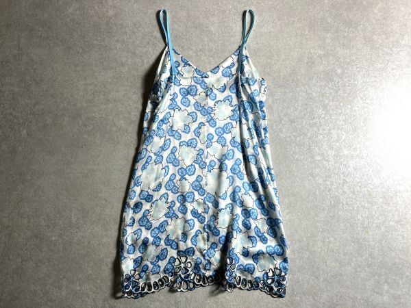 3 ten thousand * France made *ROCHAS*36* silk 100%. design print camisole tops blue bell handling . brand imported car 