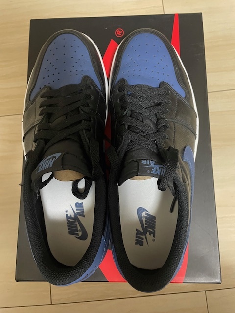 【美中古】US9.5 NIKE AIR JORDAN 1 RETORO LOW OG/ナイキ エア ジョーダン1 CZ0790 041 27.5cm BLACK MYSTIC NAVY-WHITE_画像5