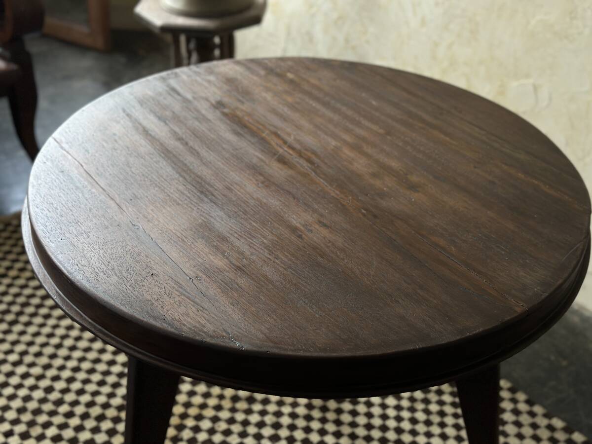  Cafe стол боковой стол старый мебель Vintage Vintage мебель стол кофе стол старый инструмент интерьер Вьетнам 