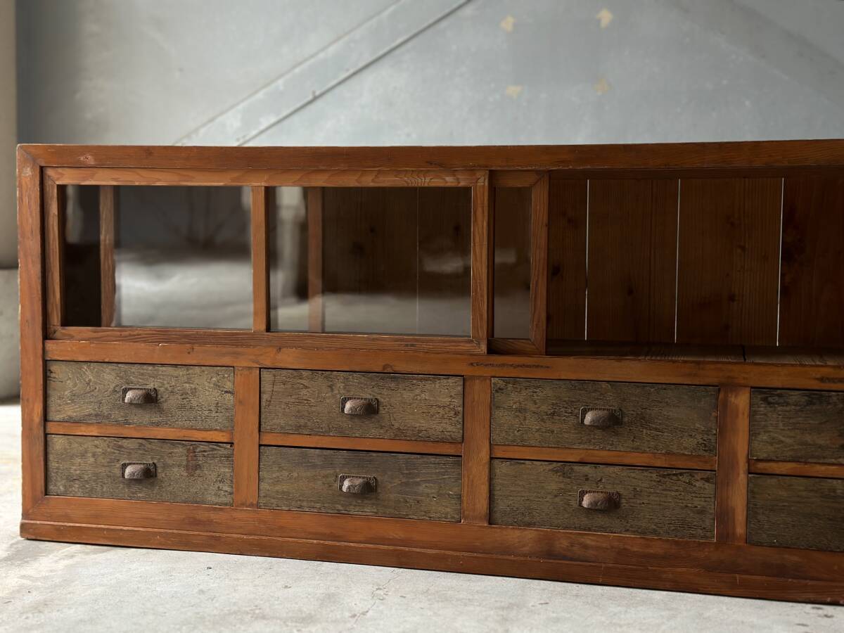  low шкаф низкий шкафчик античный Vintage старый мебель выдвижной ящик место хранения буфет дисплей интерьер low kyabi
