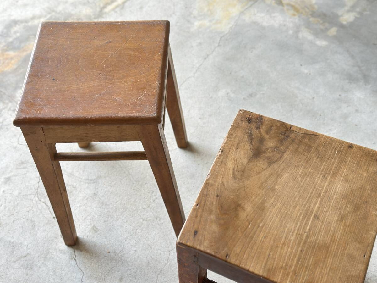 スツール 古木 ヴィンテージ シャビー アンティーク 木台 朽木 椅子 イス ベンチ ベトナム 海外 アジア カフェ の画像10