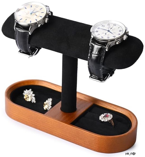  wristwatch stand black watch stand wooden 2~4ps.@ for storage display photographing for high class stylish clock put pcs beautiful wood grain 