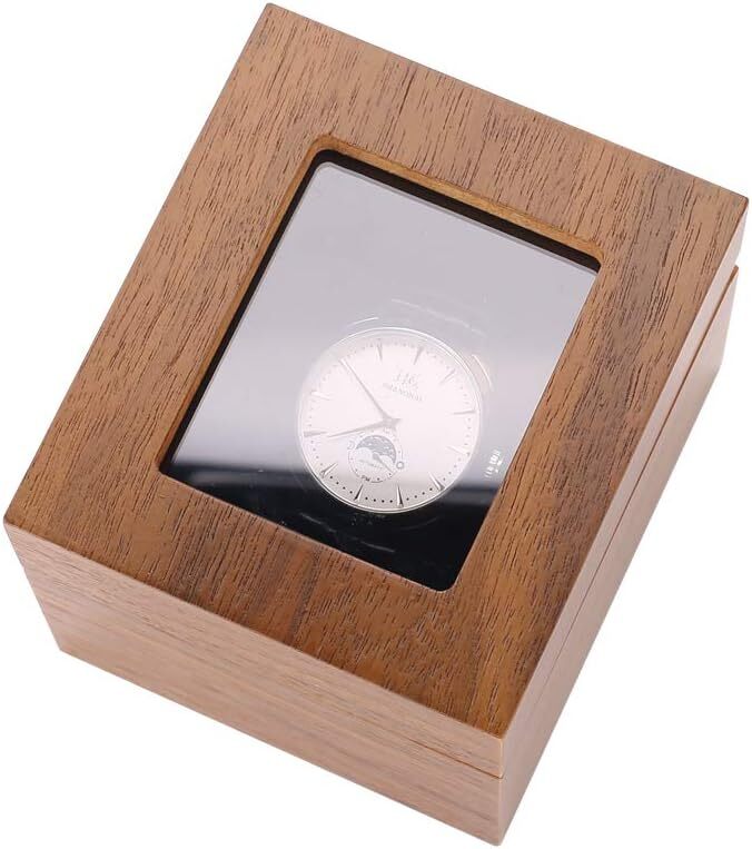 木製腕時計ケース 1本収納 腕時計収納ケース 高級ウォッチボックス 展示 透明窓 腕時計 ケース コレクション ウォッチ 収納の画像5