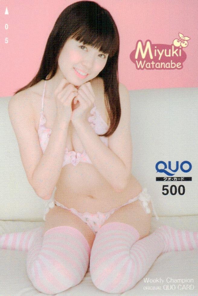 ★渡辺美優紀　週刊チャンピオン★クオカード500円未使用apr_175_画像1