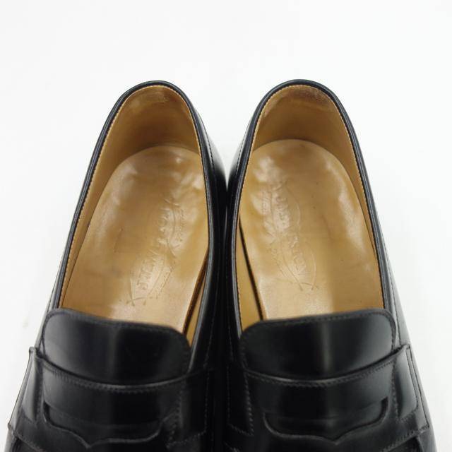  beautiful goods * J M waist n leather shoes signature Loafer 180 black men's size 5D J.M.WESTON[LA]