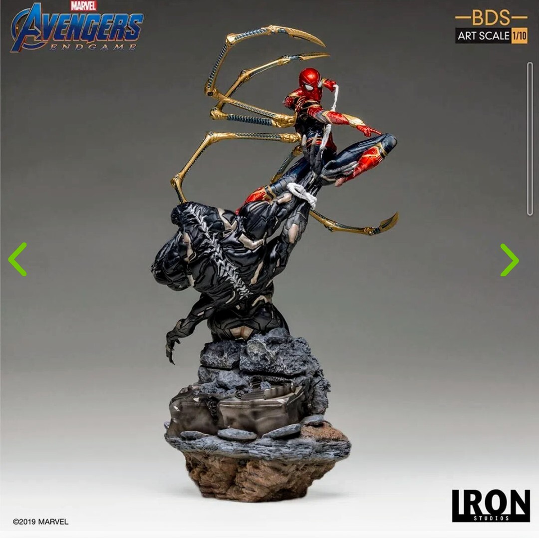 [ box attaching ] iron Studio Avengers | iron * Spider vs out rider 1/10 start chu-MARVEL SPIDER-MAN