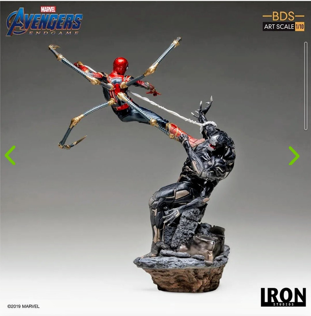 [ box attaching ] iron Studio Avengers | iron * Spider vs out rider 1/10 start chu-MARVEL SPIDER-MAN