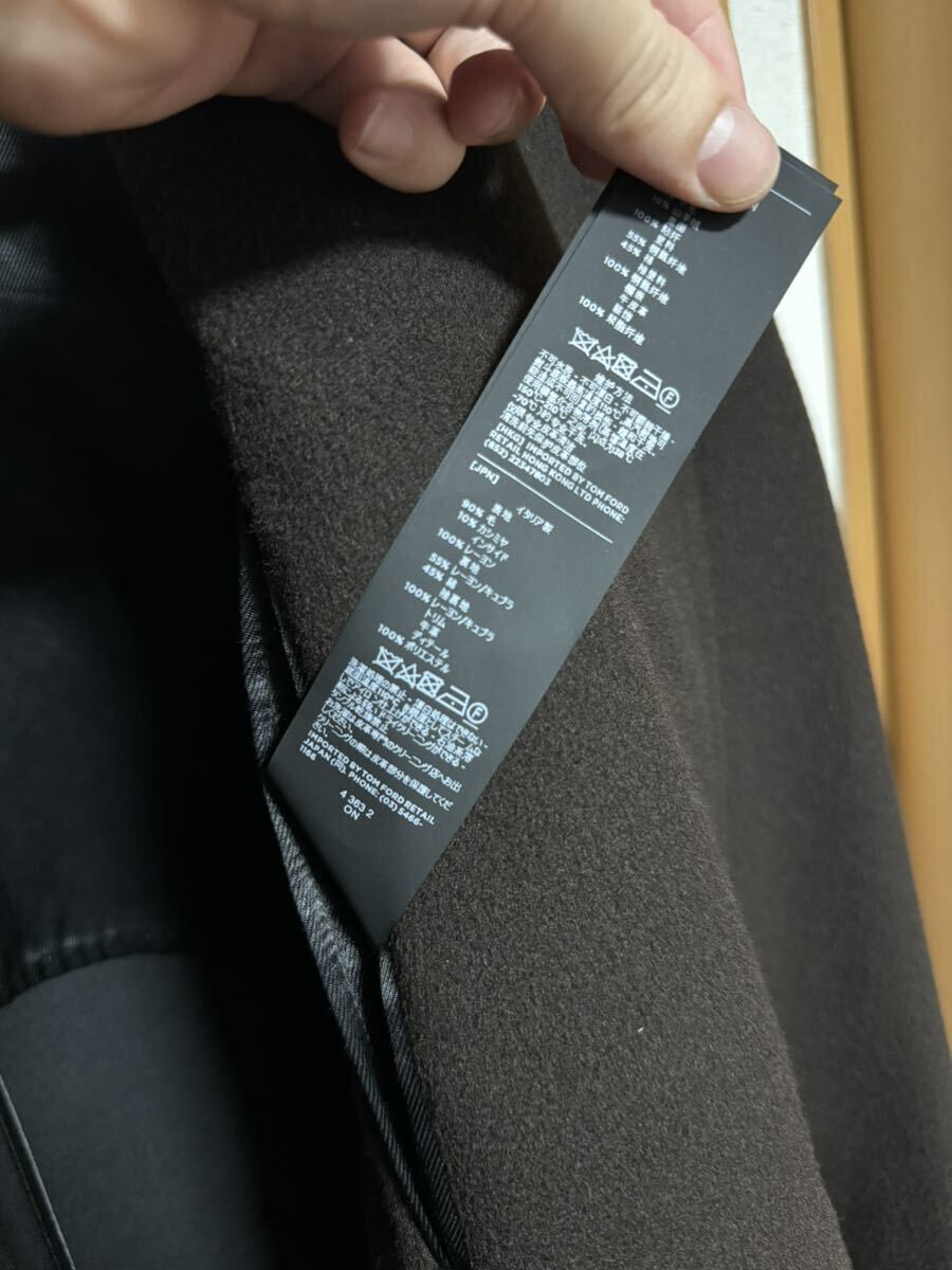 トムフォード TOMFORD カシミヤ ウール オーバーサイズ コート 定価105万円 新品未使用 COAT cashmere woolの画像6
